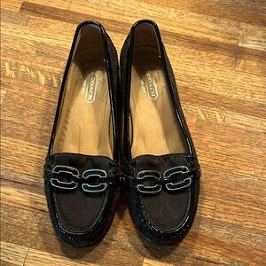 Coach Black and Tan Flats